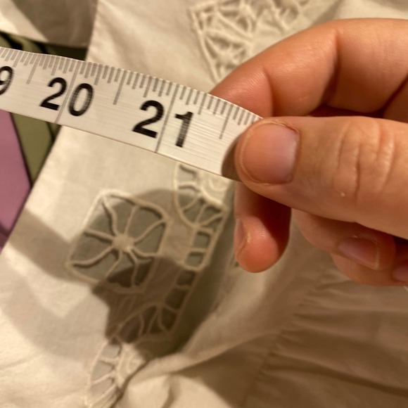 Anthro Audrina Forever That Girl White Eyelet Swing Dress Size Petite Large PL - Picture 16 of 16